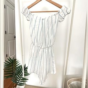 ASOS - Linen stripe beach romper SIZE 0